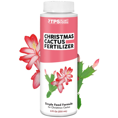 TPS NUTRIENTS Christmas Cactus Fertilizer bottle ready for indoors promoting vibrant blooms