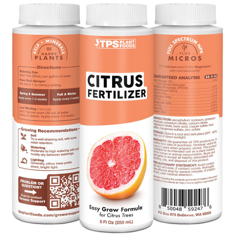 TPS NUTRIENTS Citrus Fertilizer suitable for indoor and outdoor use on citrus plants