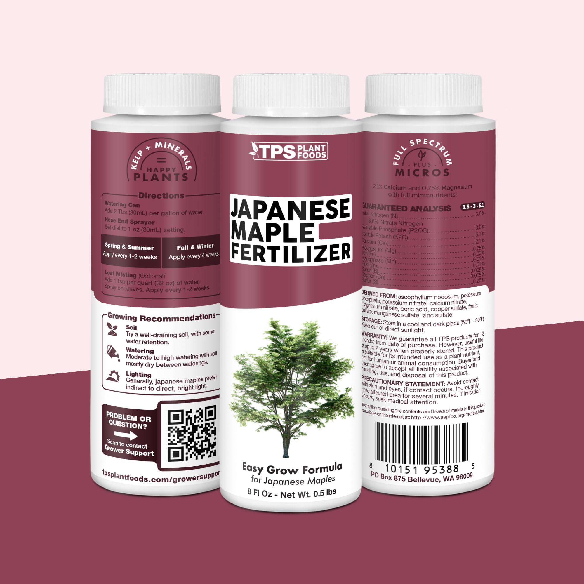TPS NUTRIENTS container tree use in pots supports healthy growth.