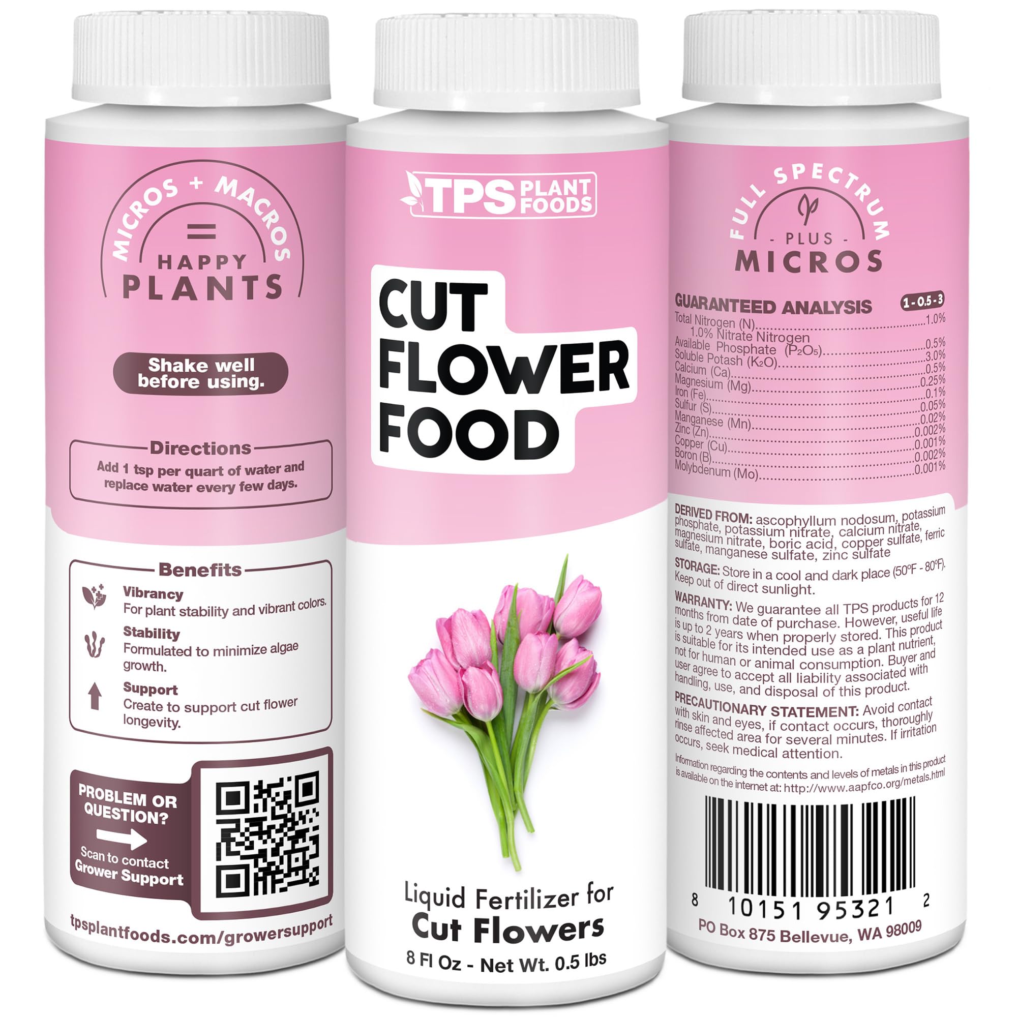 TPS NUTRIENTS 8 oz bottle highlighting USA-made formula.