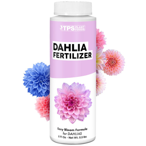 TPS Nutrients Dahlia Fertilizer bottle pour promotes rapid nutrient uptake.