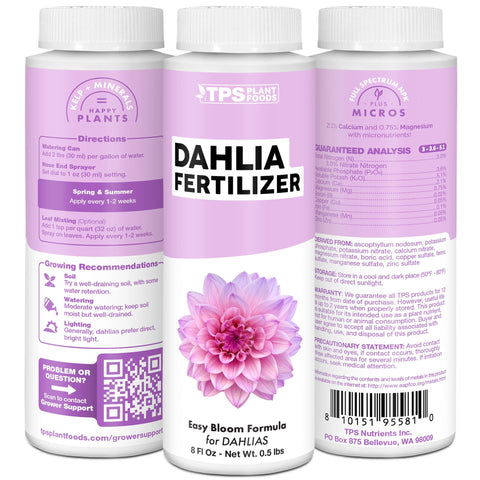 TPS Nutrients Dahlia Fertilizer USA-made formula ensures quality.