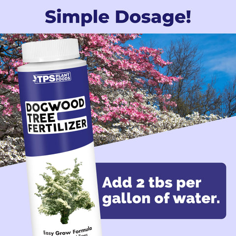 TPS Nutrients Dogwood Tree Fertilizer applied to soil boosts root health in trees.