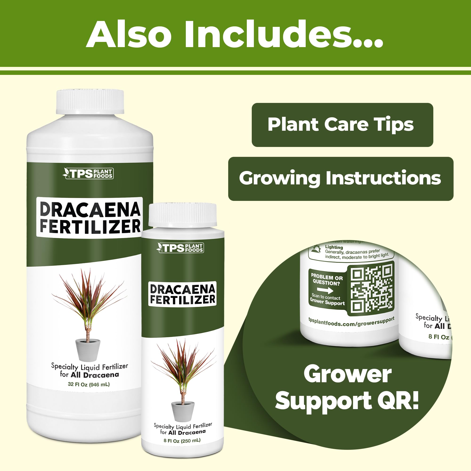TPS NUTRIENTS Dracaena Fertilizer bottle displayed on shelf for home use