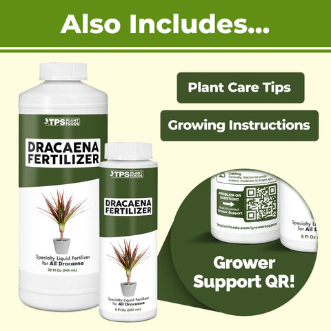 TPS NUTRIENTS Dracaena Fertilizer bottle displayed on shelf for home use