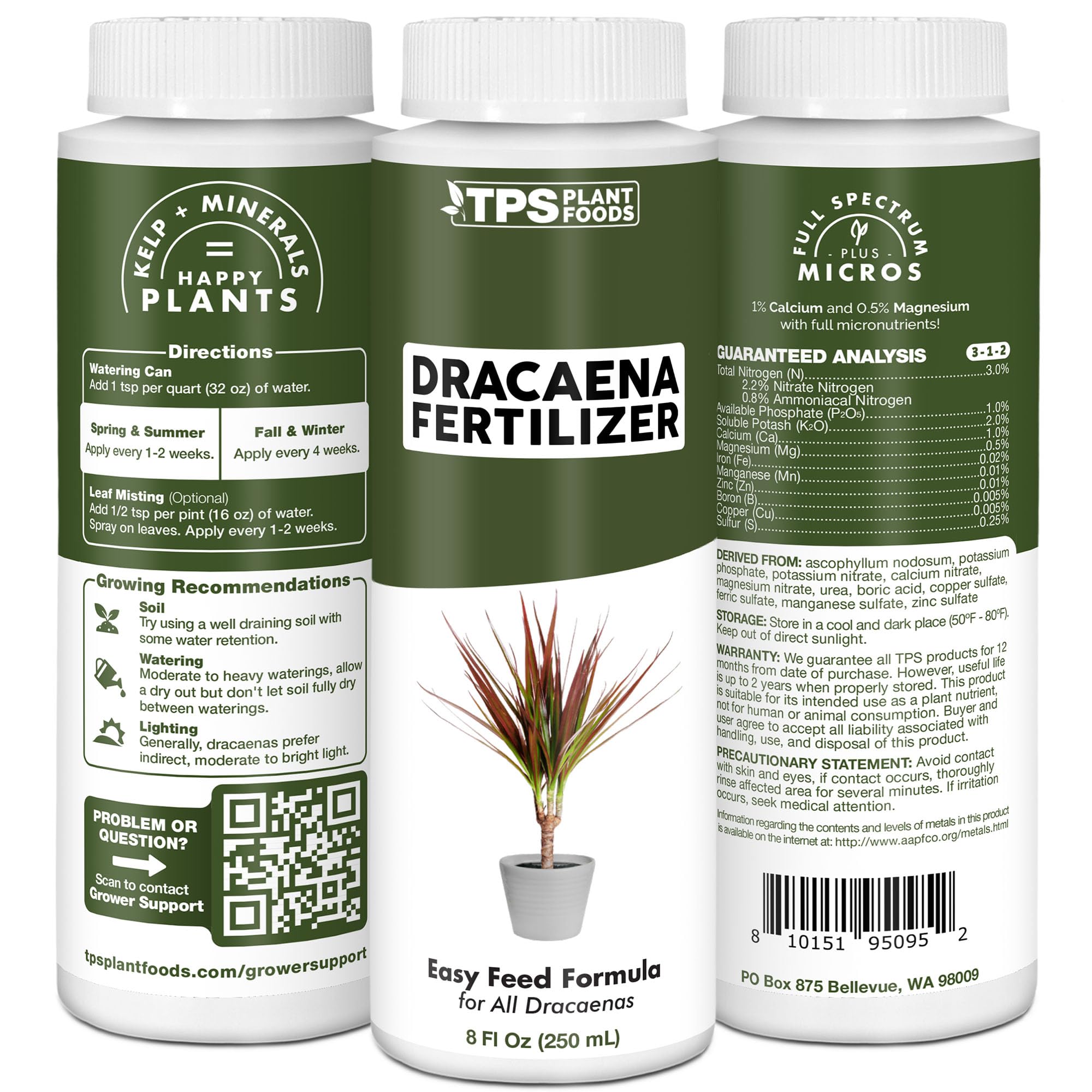 TPS NUTRIENTS Dracaena Fertilizer leaves appear vibrant after feeding