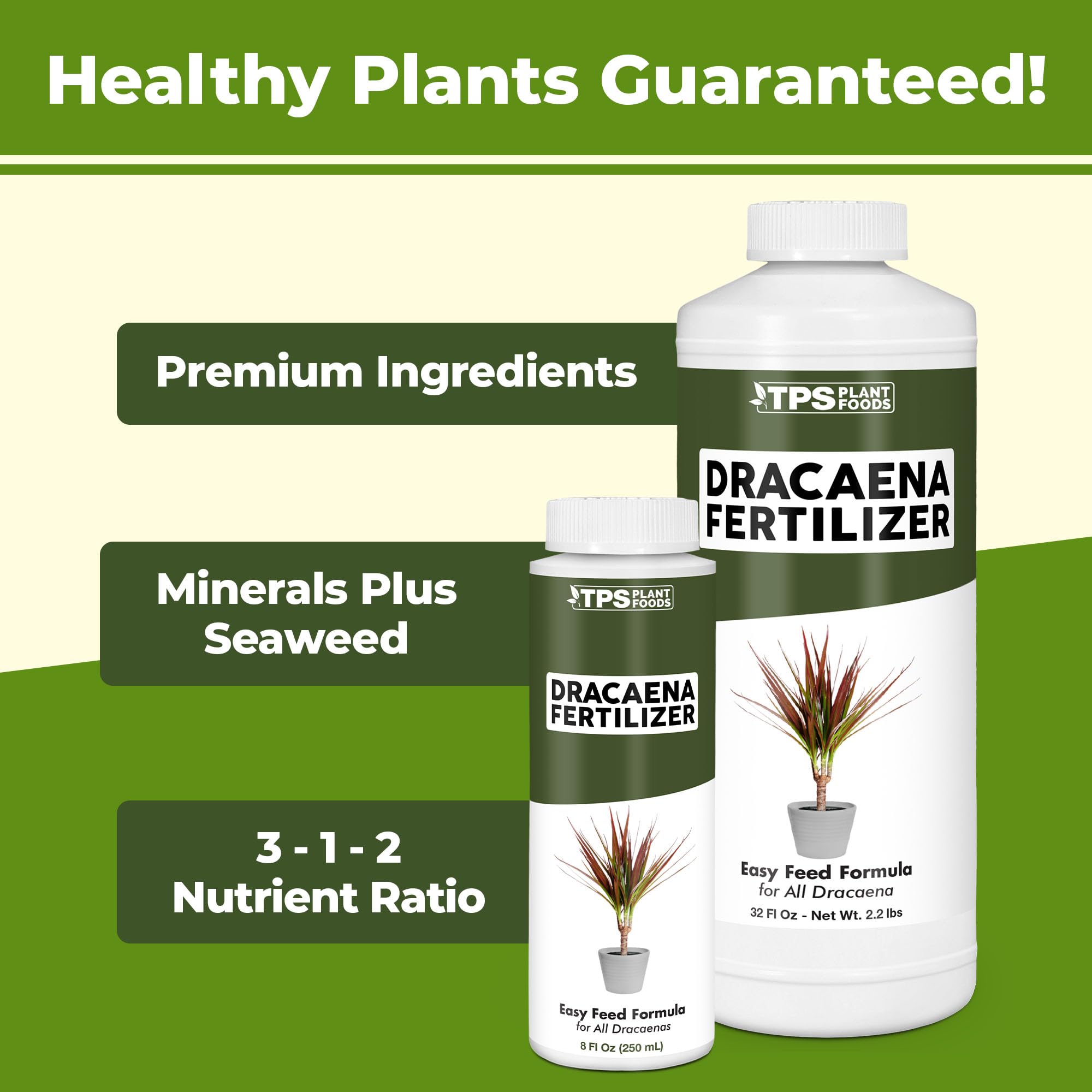 TPS NUTRIENTS Dracaena Fertilizer being poured for easy dose and greener leaves
