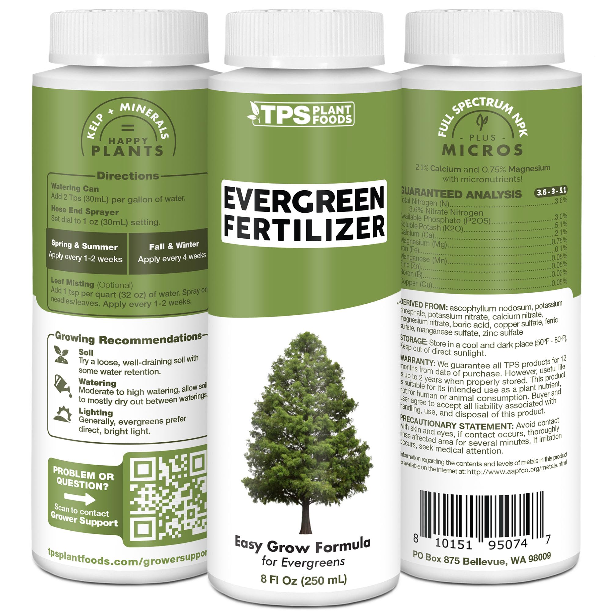 TPS NUTRIENTS Evergreen Tree Fertilizer root-area application promotes steady root strength