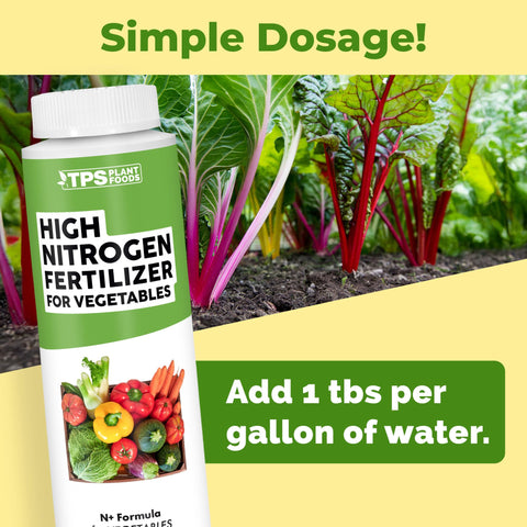 TPS NUTRIENTS fast-absorbing formula supports vigorous foliage on lettuce and kale