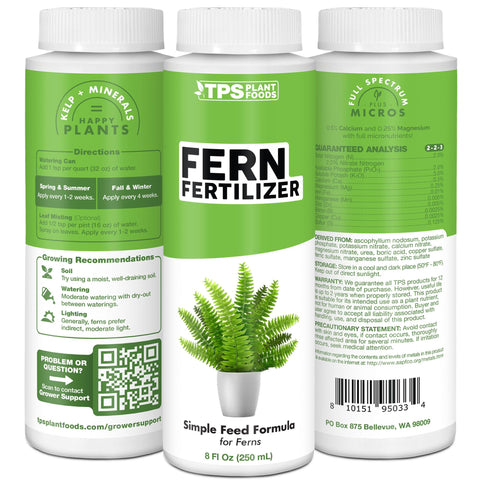 TPS NUTRIENTS Fern Fertilizer vibrant Boston fern growth