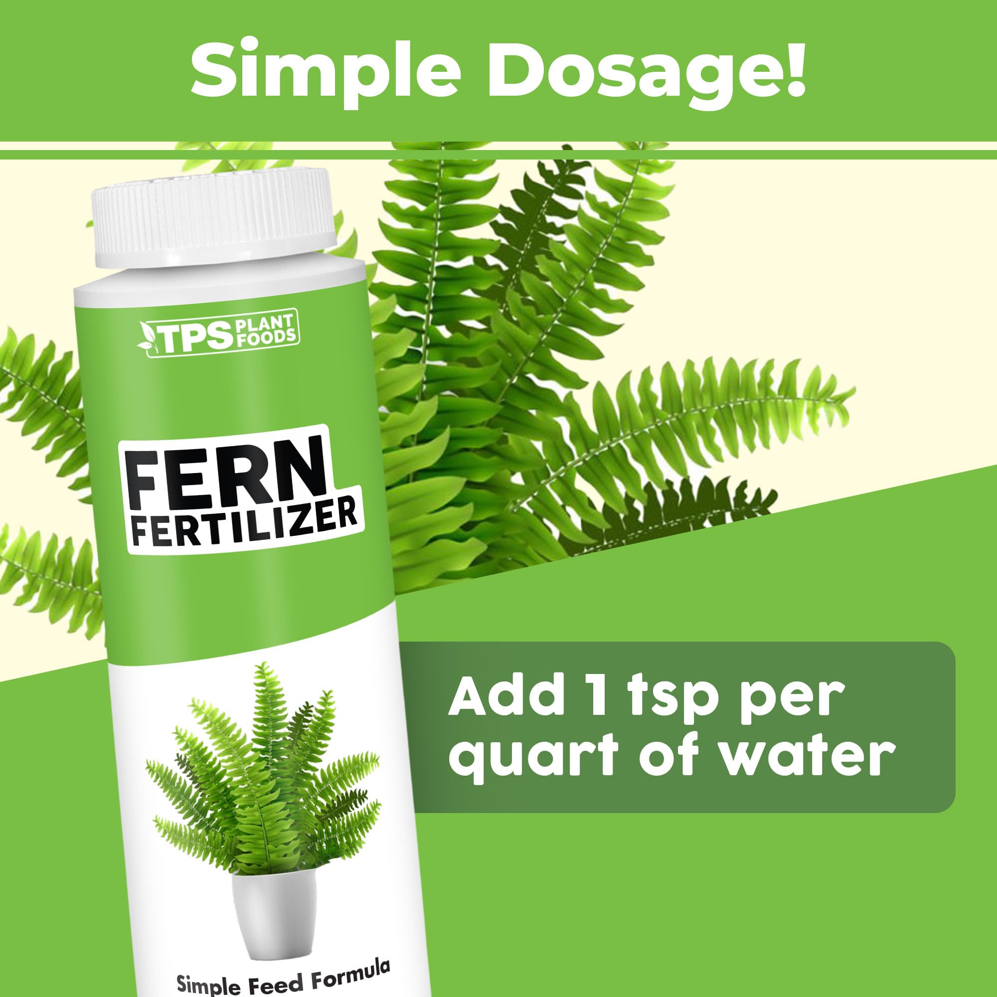 TPS NUTRIENTS Fern Fertilizer vibrant foliage for Boston ferns and varieties