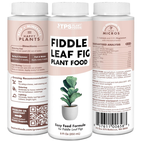 TPS NUTRIENTS fiddle leaf fig measured dosing shows easy application for indoors