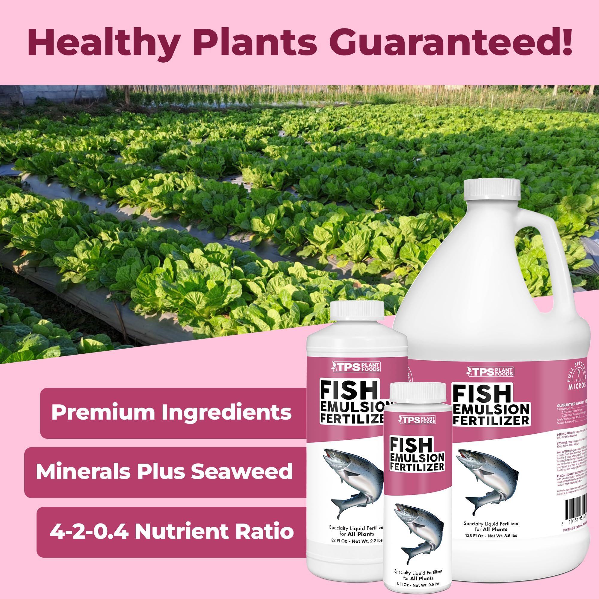 TPS NUTRIENTS Fish Emulsion soil application close-up promotes strong roots.