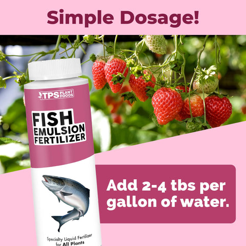 TPS NUTRIENTS fish emulsion pour spout image illustrating easy care and application.
