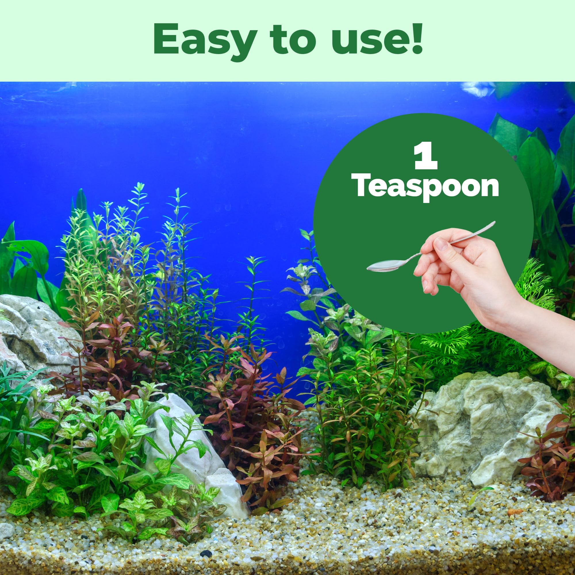 TPS NUTRIENTS Fish Tank Aquarium Setup highlights safe integration with fish and invertebrates.