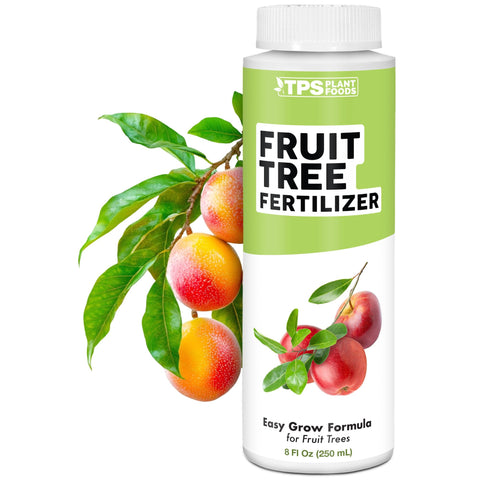 TPS NUTRIENTS fruit tree fertilizer bottle supports balanced nutrition for healthy growth.