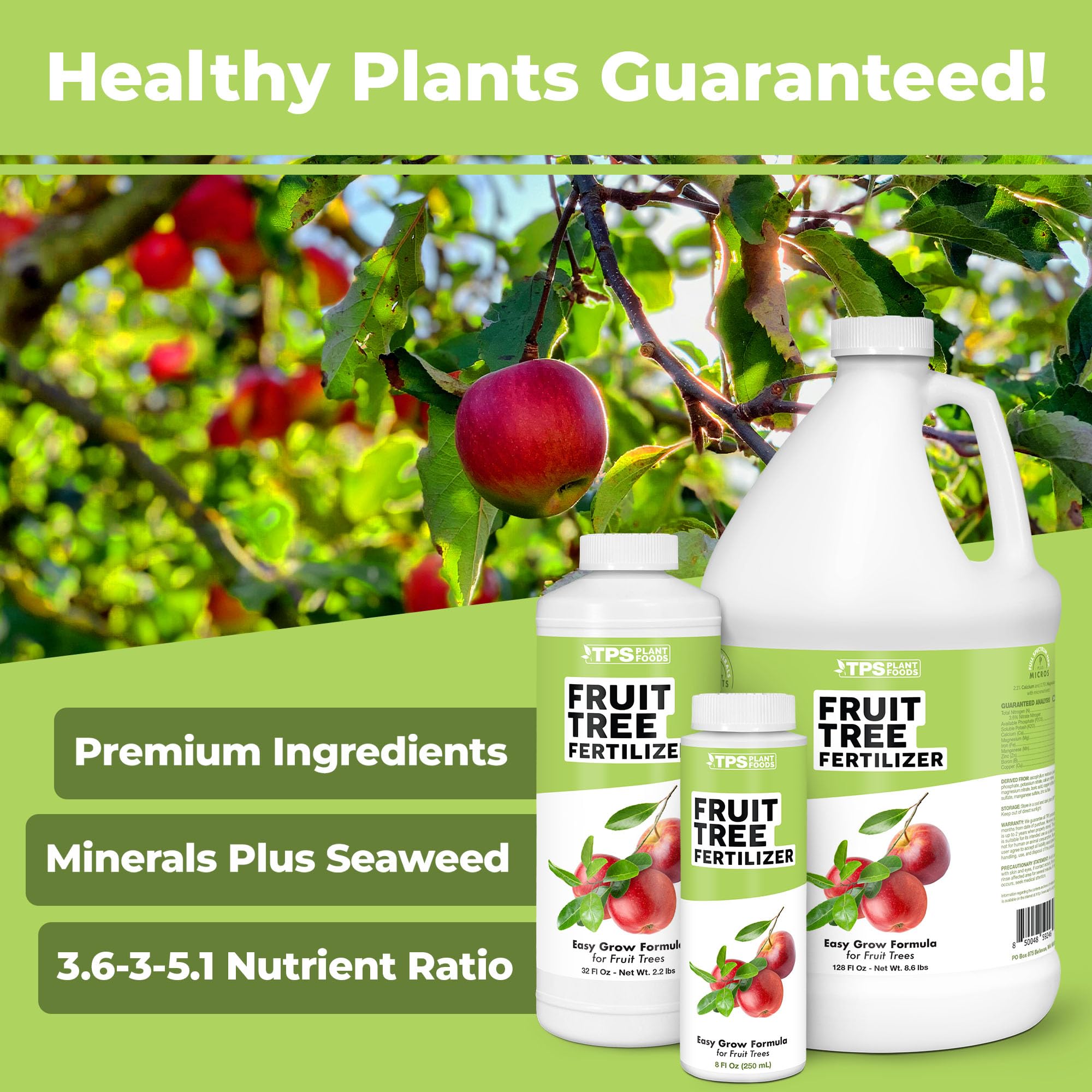 TPS NUTRIENTS fruit tree fertilizer pour demonstrates easy application with even coverage.