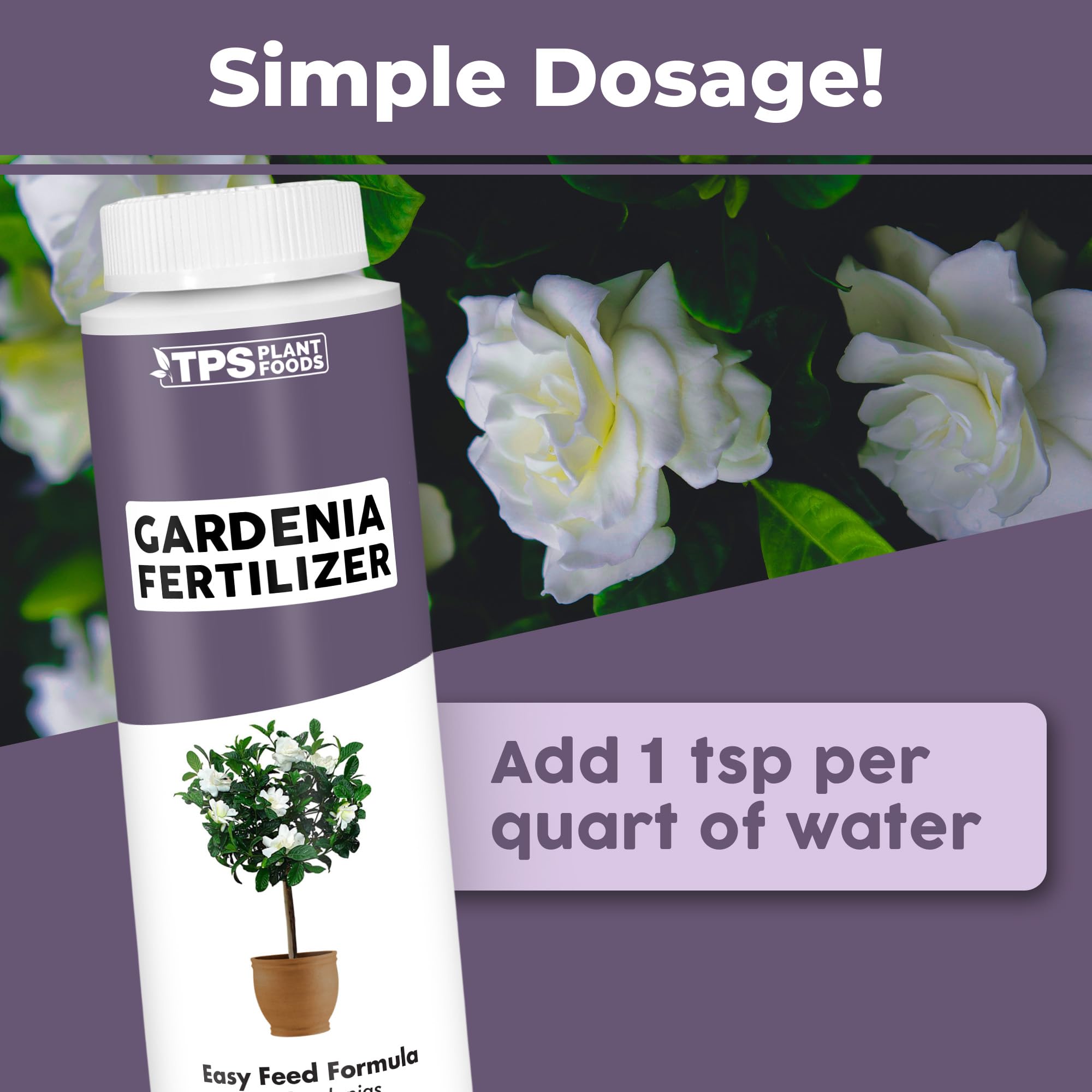 TPS NUTRIENTS Gardenia Fertilizer bloom close-up indicating abundant flowers development