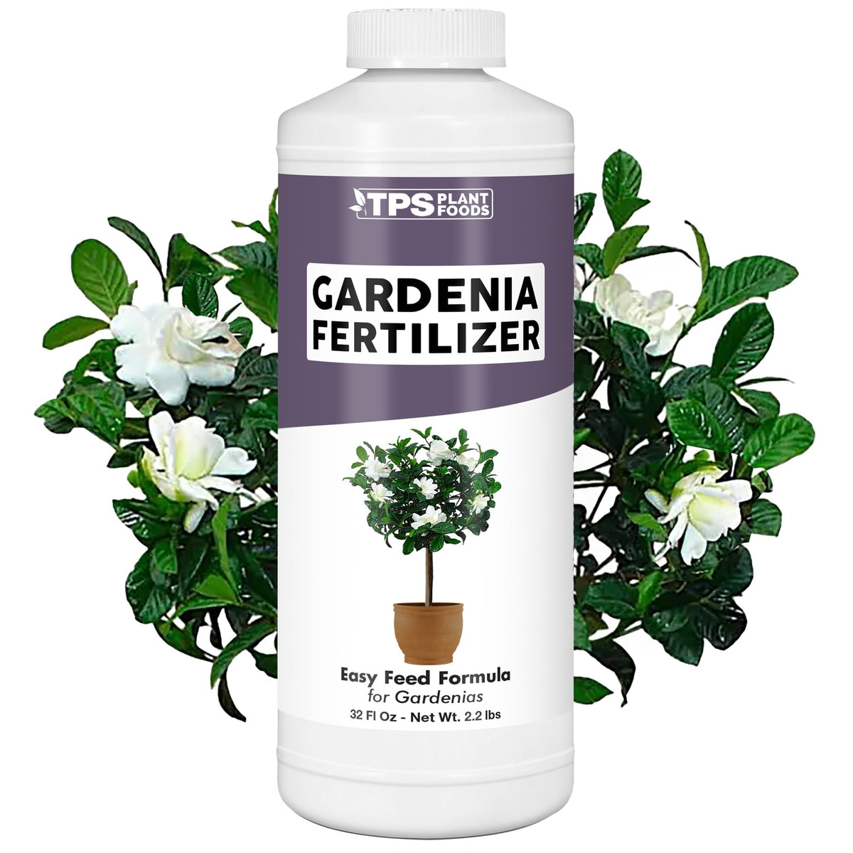 TPS NUTRIENTS Gardenia Fertilizer bottle front view supports blooms and healthy leaves.