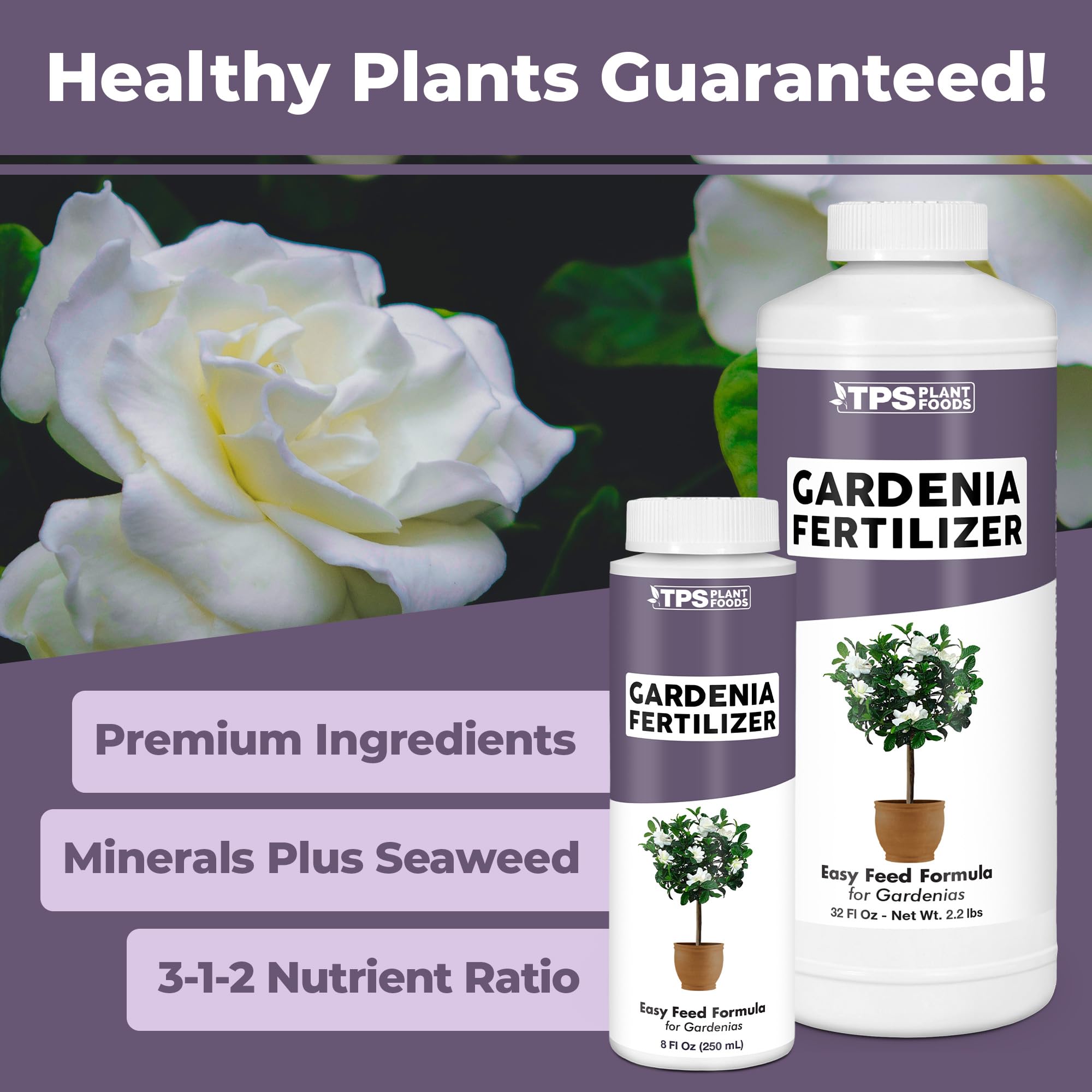 TPS NUTRIENTS Gardenia Fertilizer root development imagery suggesting stronger root systems