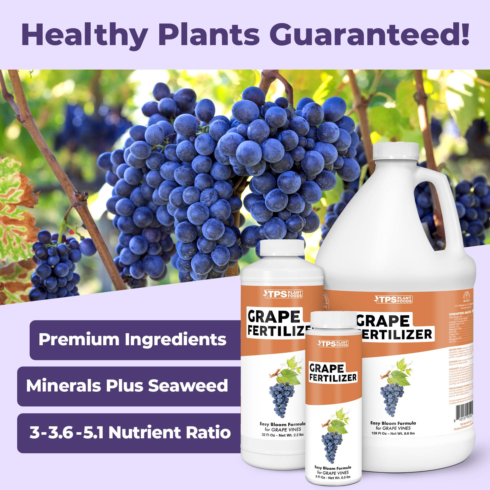 TPS NUTRIENTS grape fertilizer pour demonstrates easy application for even coverage