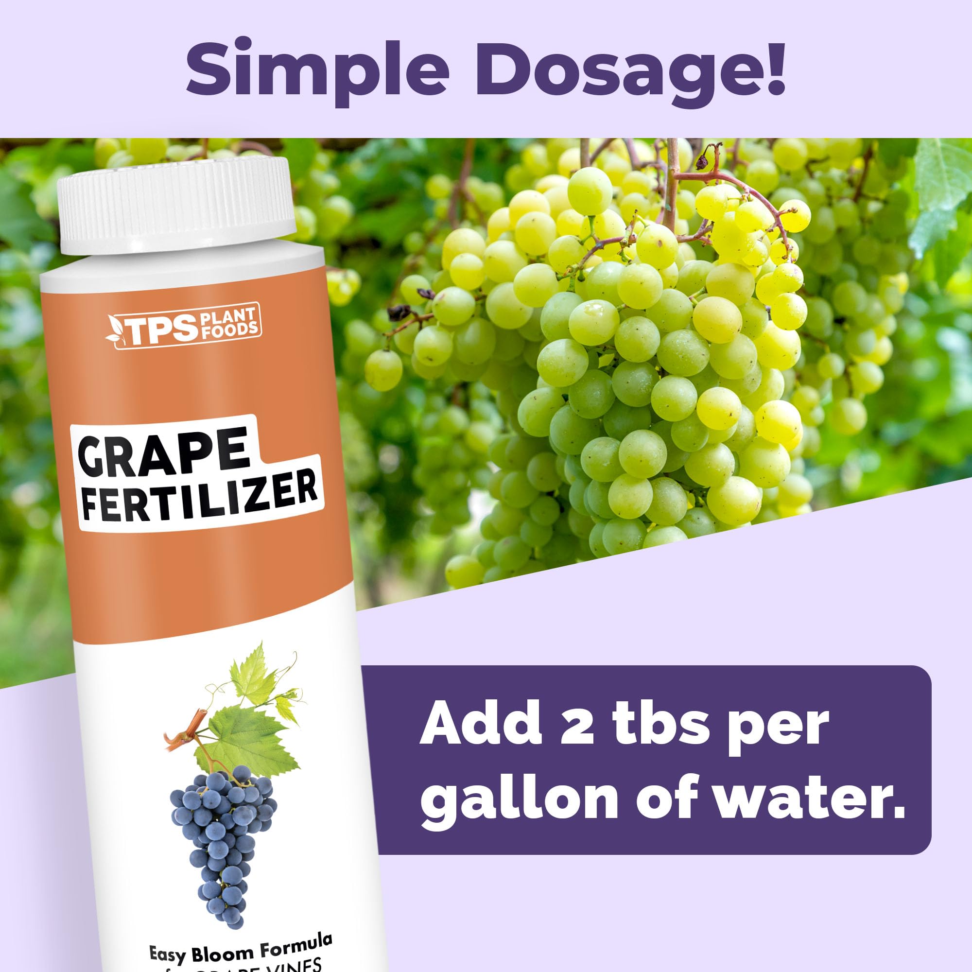 TPS NUTRIENTS Grape Fertilizer supports vine growth and healthy leaves during cultivation.