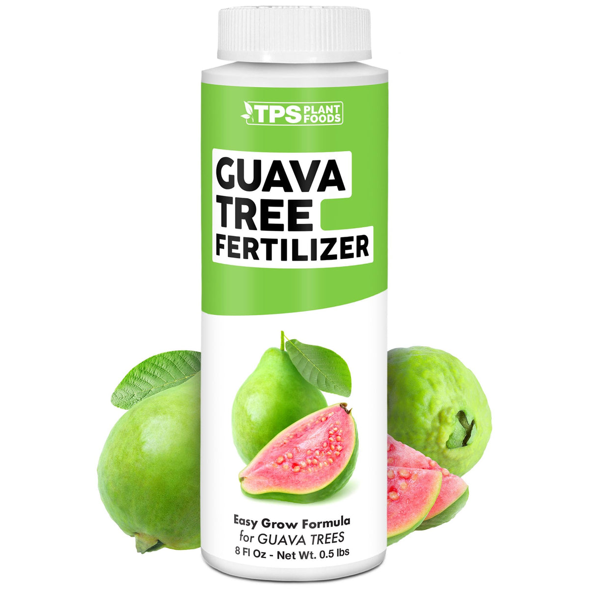 TPS NUTRIENTS Guava Tree Fertilizer bottle for seasonal feeding and healthier trees.