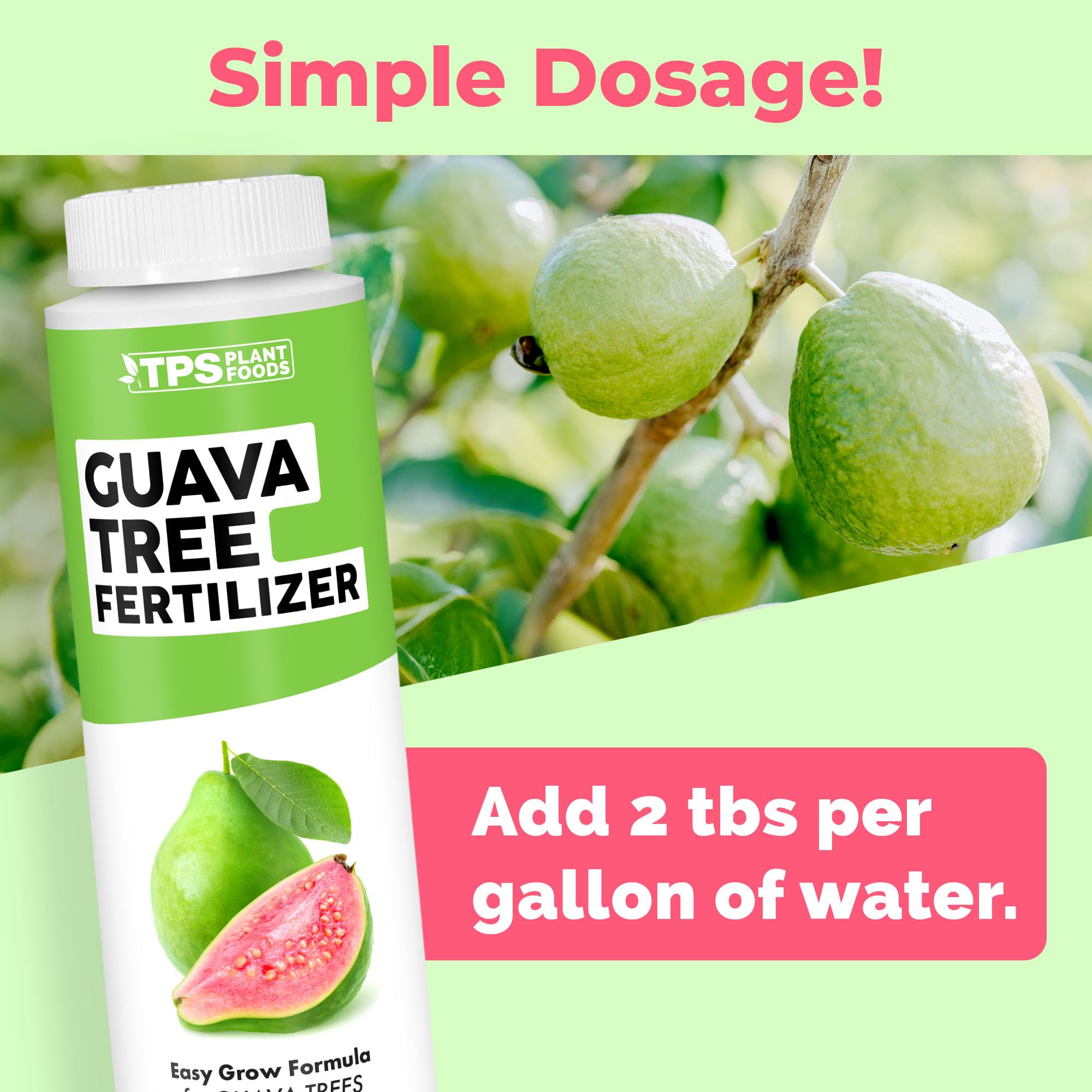 TPS NUTRIENTS Guava Tree Fertilizer promotes fruit development and consistent fruit set.