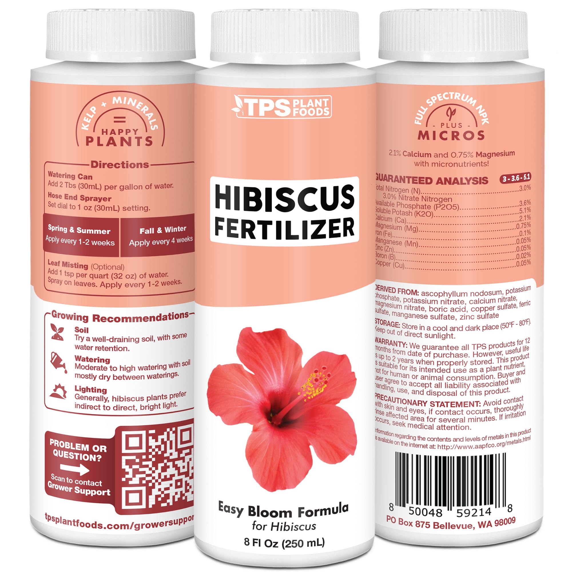 TPS NUTRIENTS Hibiscus Fertilizer garden hibiscus, supports healthy growth in beds and containers