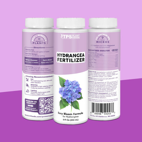TPS NUTRIENTS Hydrangea Fertilizer 32 oz bottle ideal for hydrangeas.