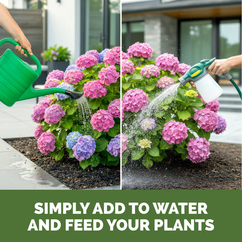 TPS NUTRIENTS Hydrangea Fertilizer garden bed application for steady growth.