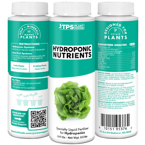 TPS NUTRIENTS 32 oz bottle ready for regular feeding.