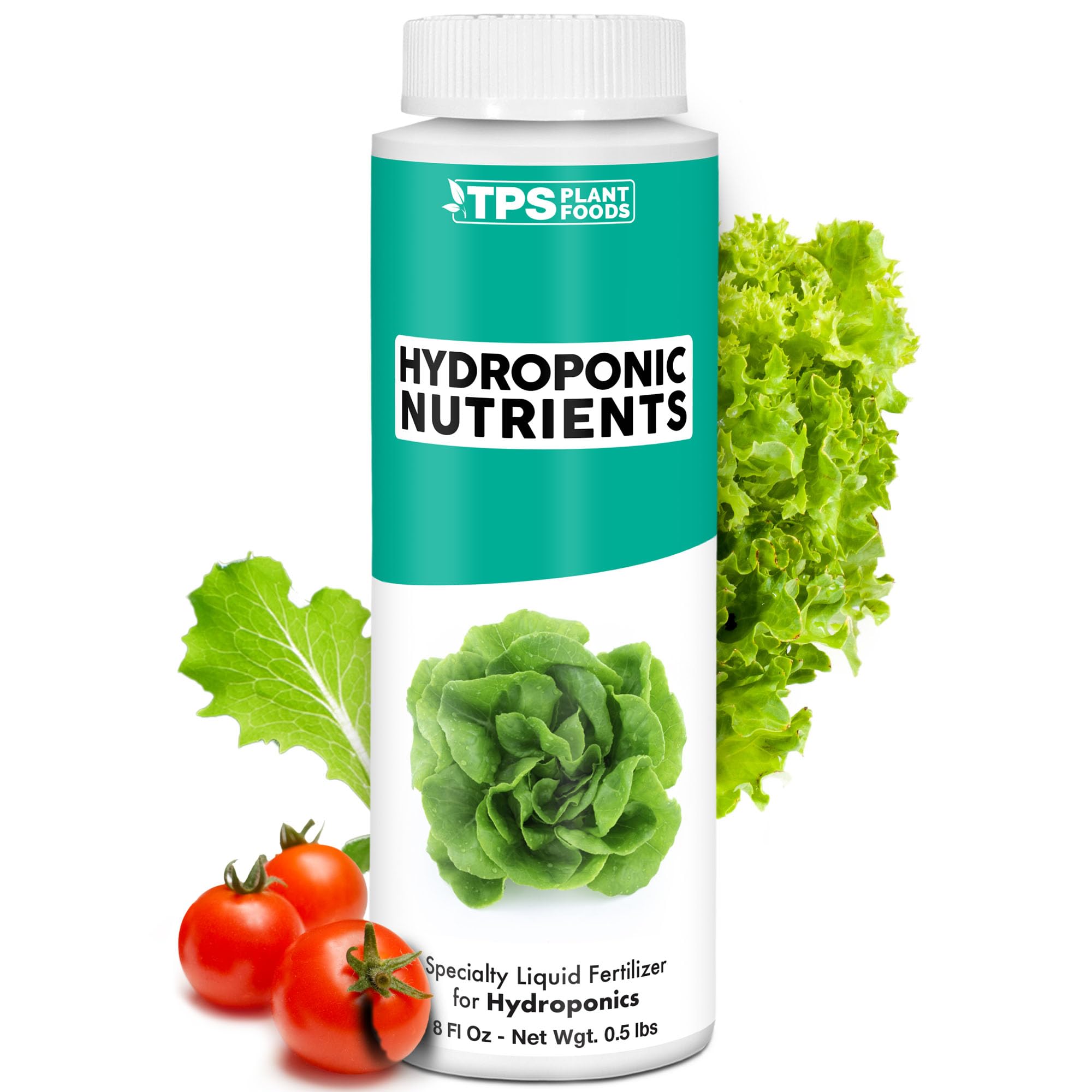 TPS NUTRIENTS hydroponic nutrient bottle boosts edible plant growth in water systems