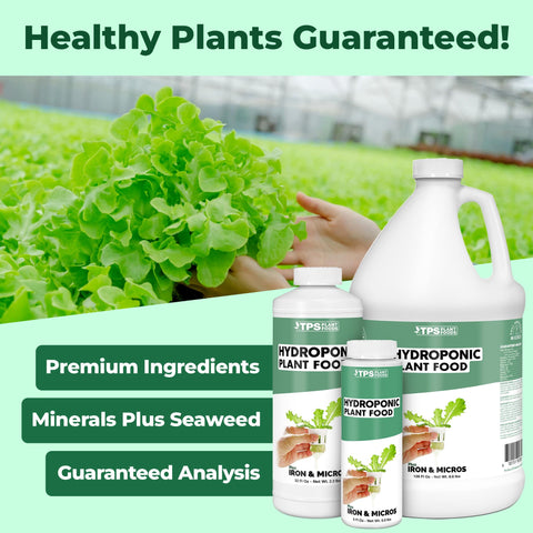 TPS NUTRIENTS hydroponic plant food label provides clear usage directions for home systems.