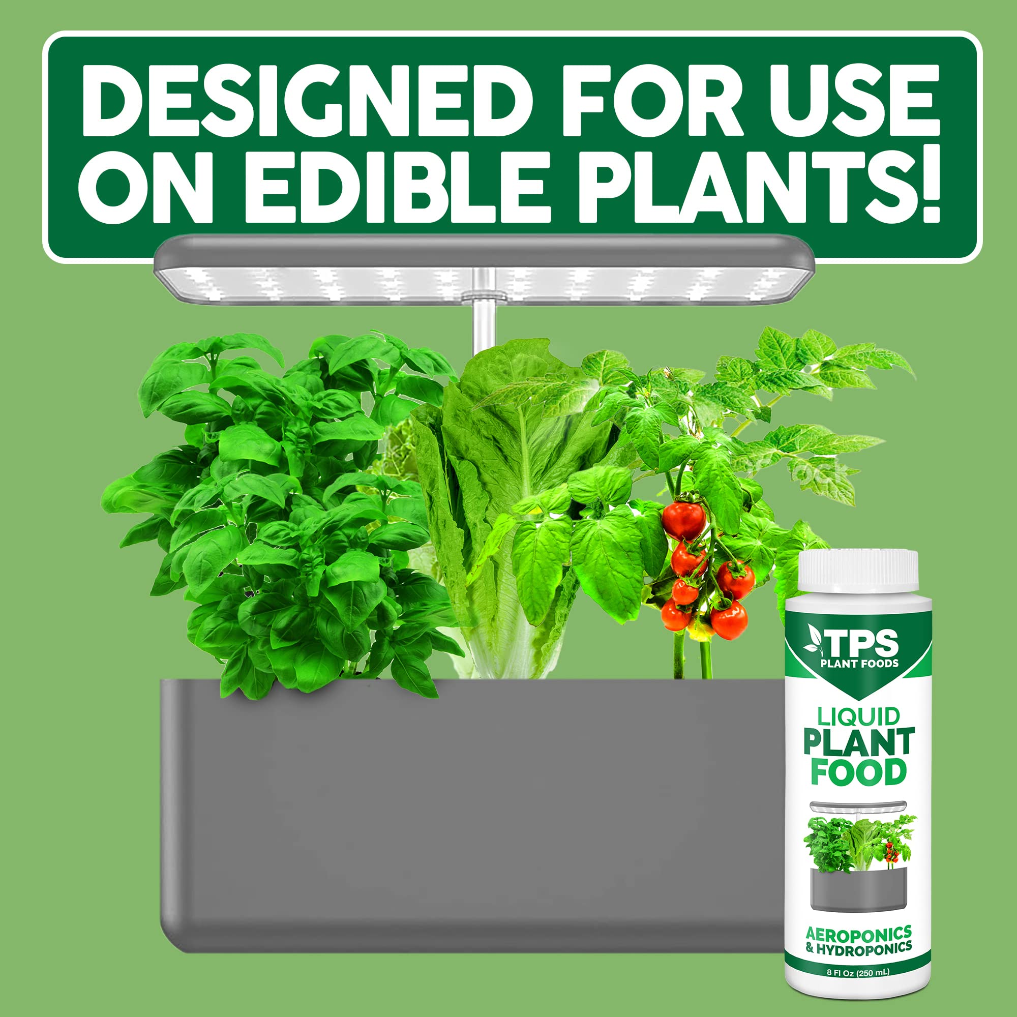 TPS NUTRIENTS indoor herbs greens enhance foliage and root health.