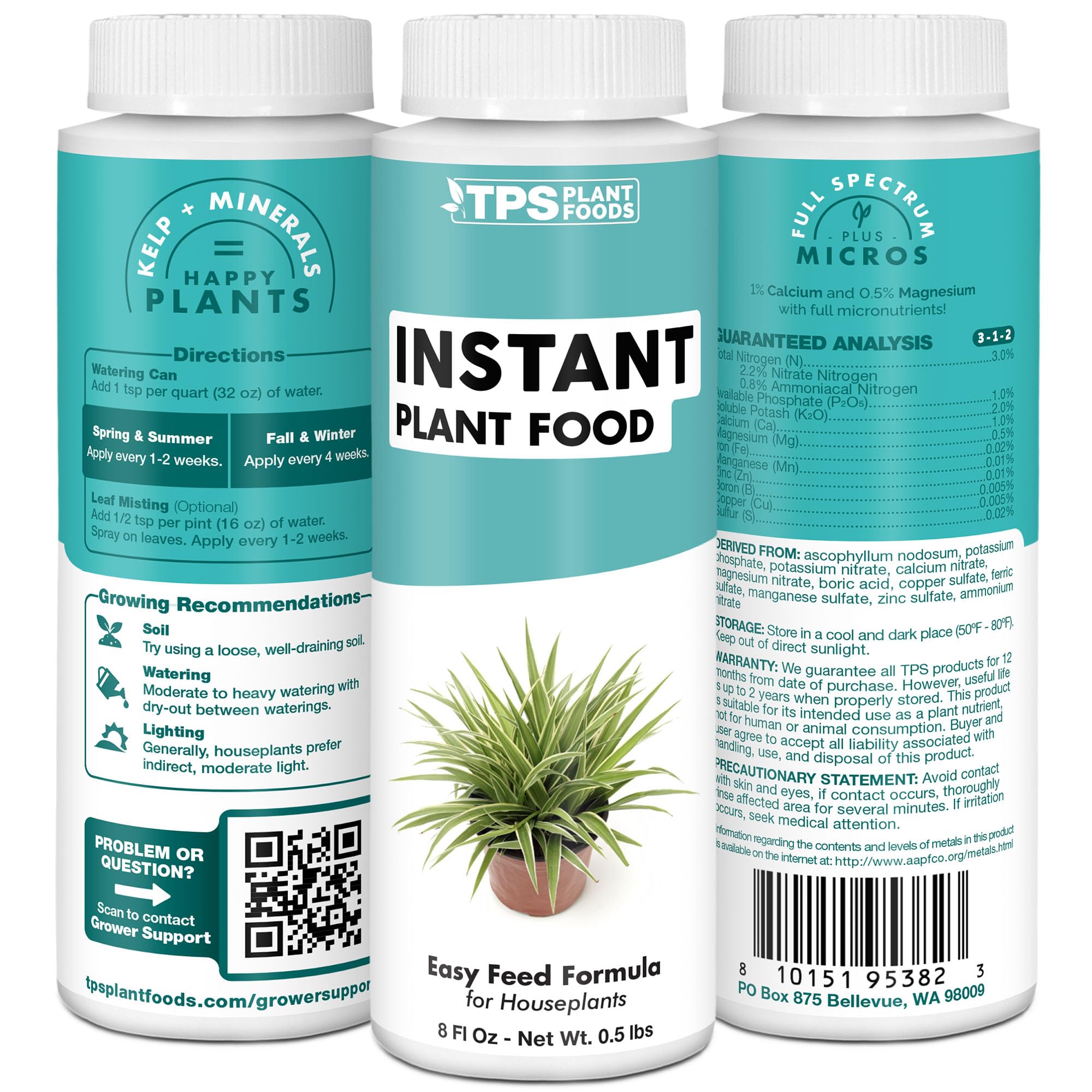 TPS NUTRIENTS Instant Plant Food delivers visible growth when applied regularly