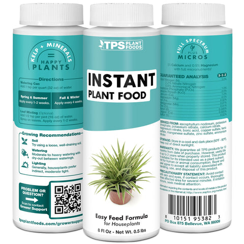 TPS NUTRIENTS Instant Plant Food delivers visible growth when applied regularly
