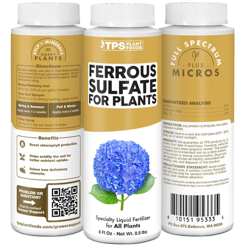 TPS NUTRIENTS iron for outdoor lawns and landscapes with vitality.