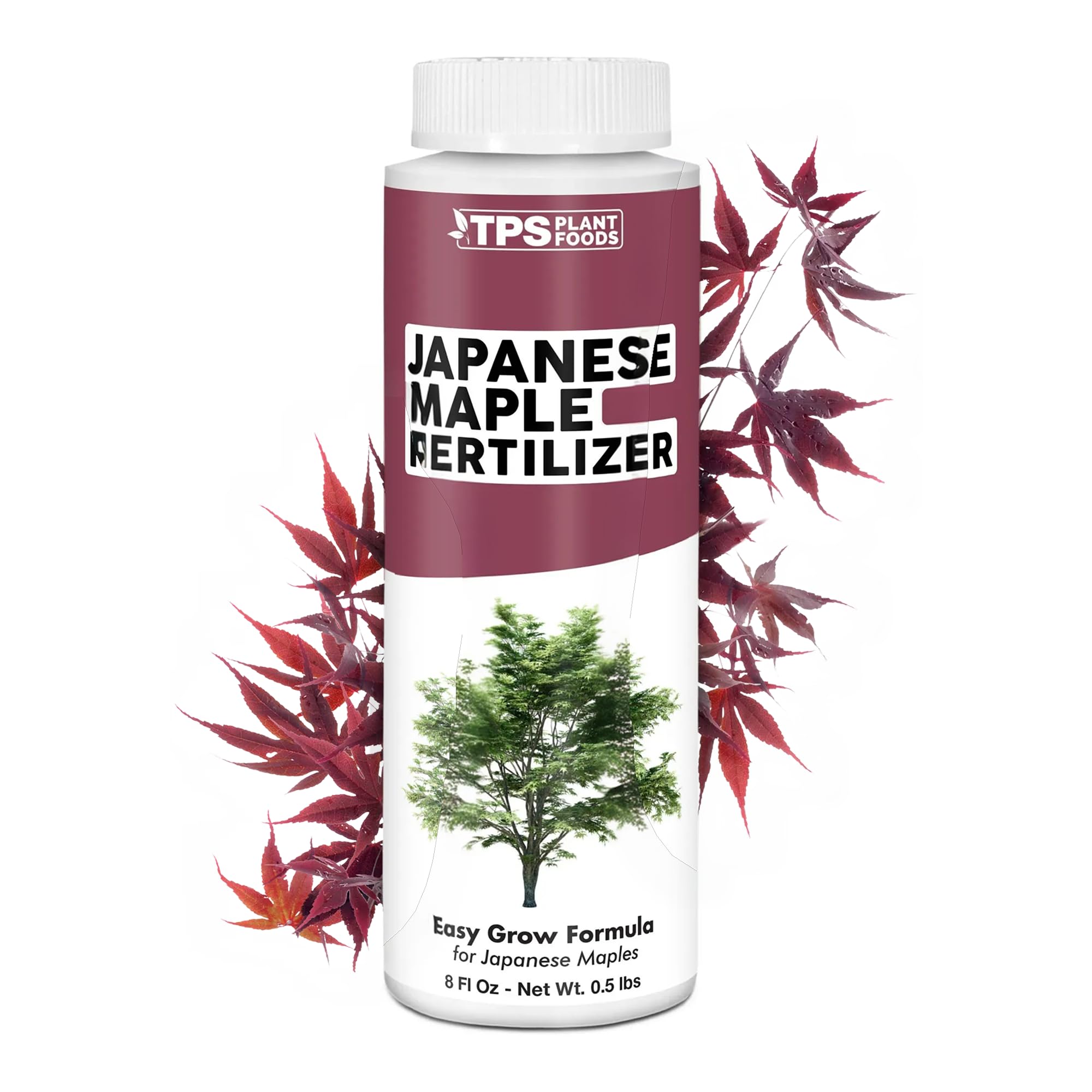 TPS NUTRIENTS Japanese Maple Fertilizer bottle promotes vibrant color and healthy growth.