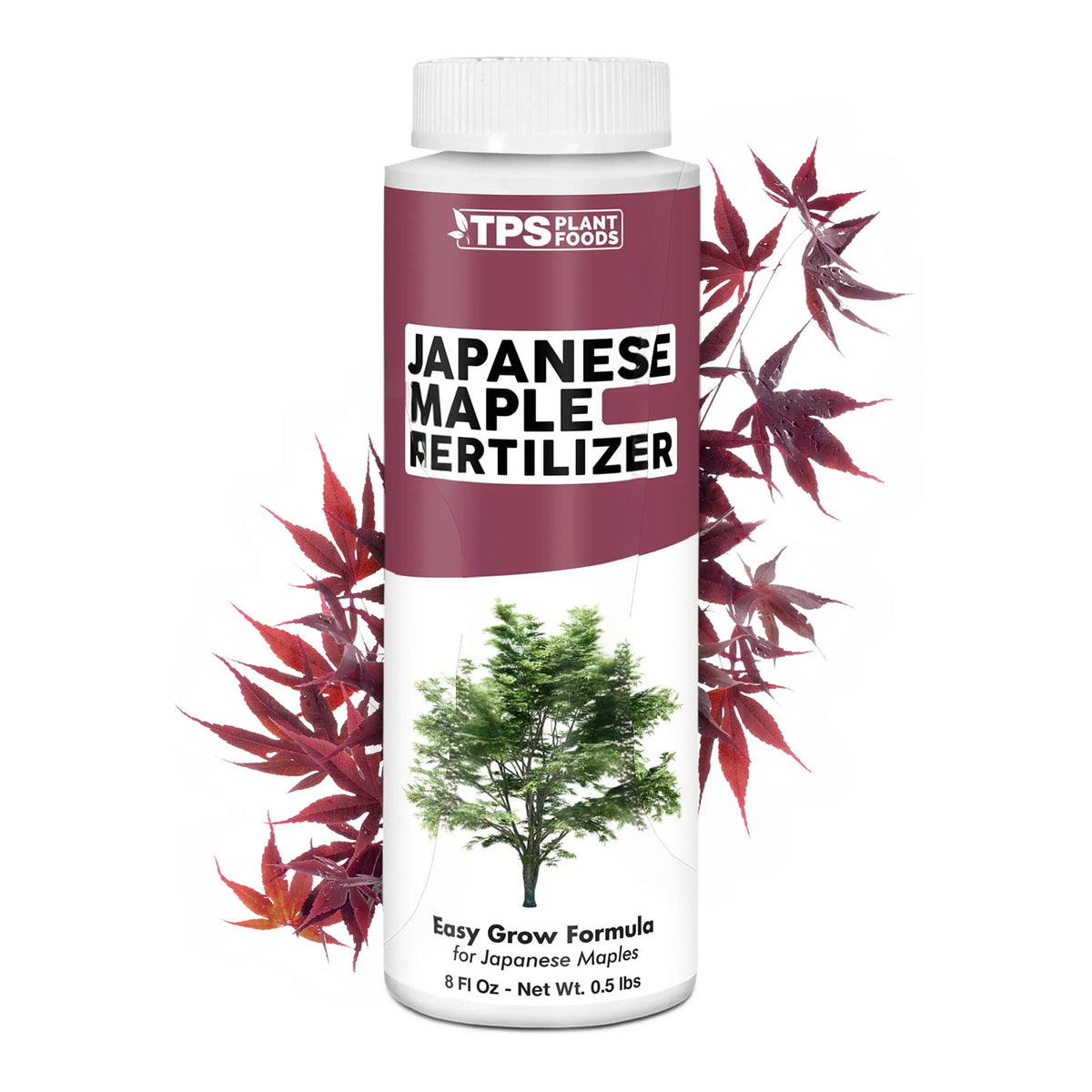 TPS NUTRIENTS Japanese Maple Fertilizer bottle promotes vibrant color and healthy growth.