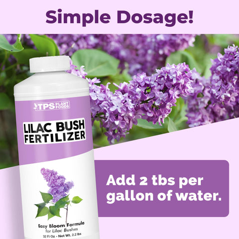TPS NUTRIENTS Lilac Fertilizer drops indicating even coverage