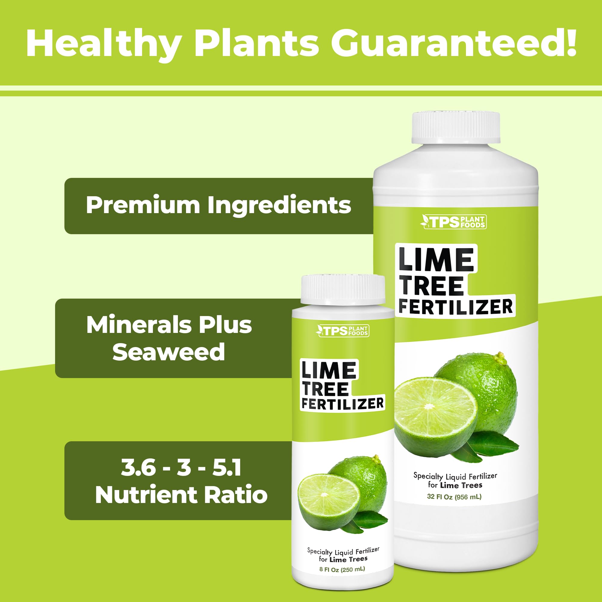 TPS NUTRIENTS Lime Tree Fertilizer used in a garden bed to boost fruit set.