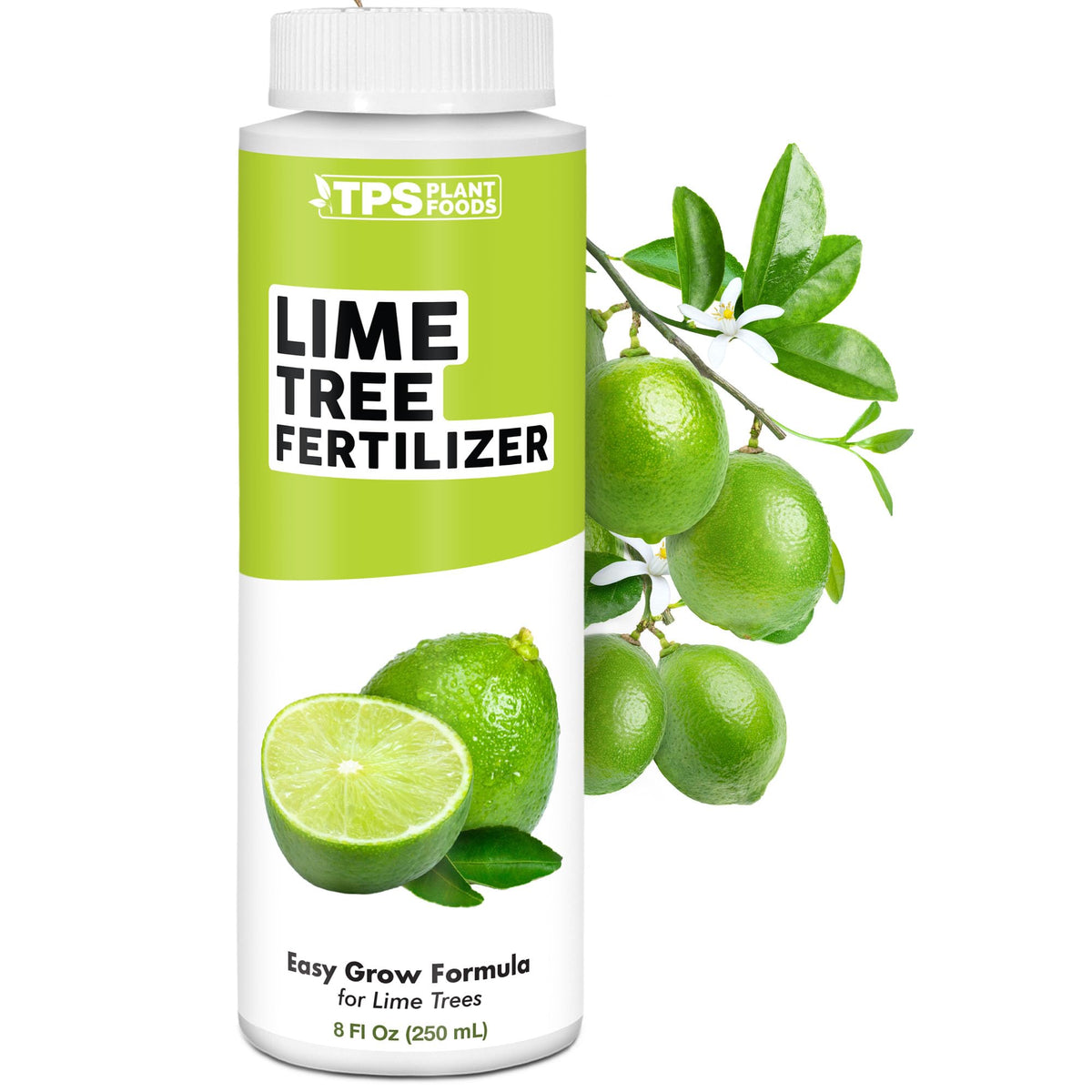 TPS NUTRIENTS Lime Tree Fertilizer bottle supports steady growth in citrus trees.