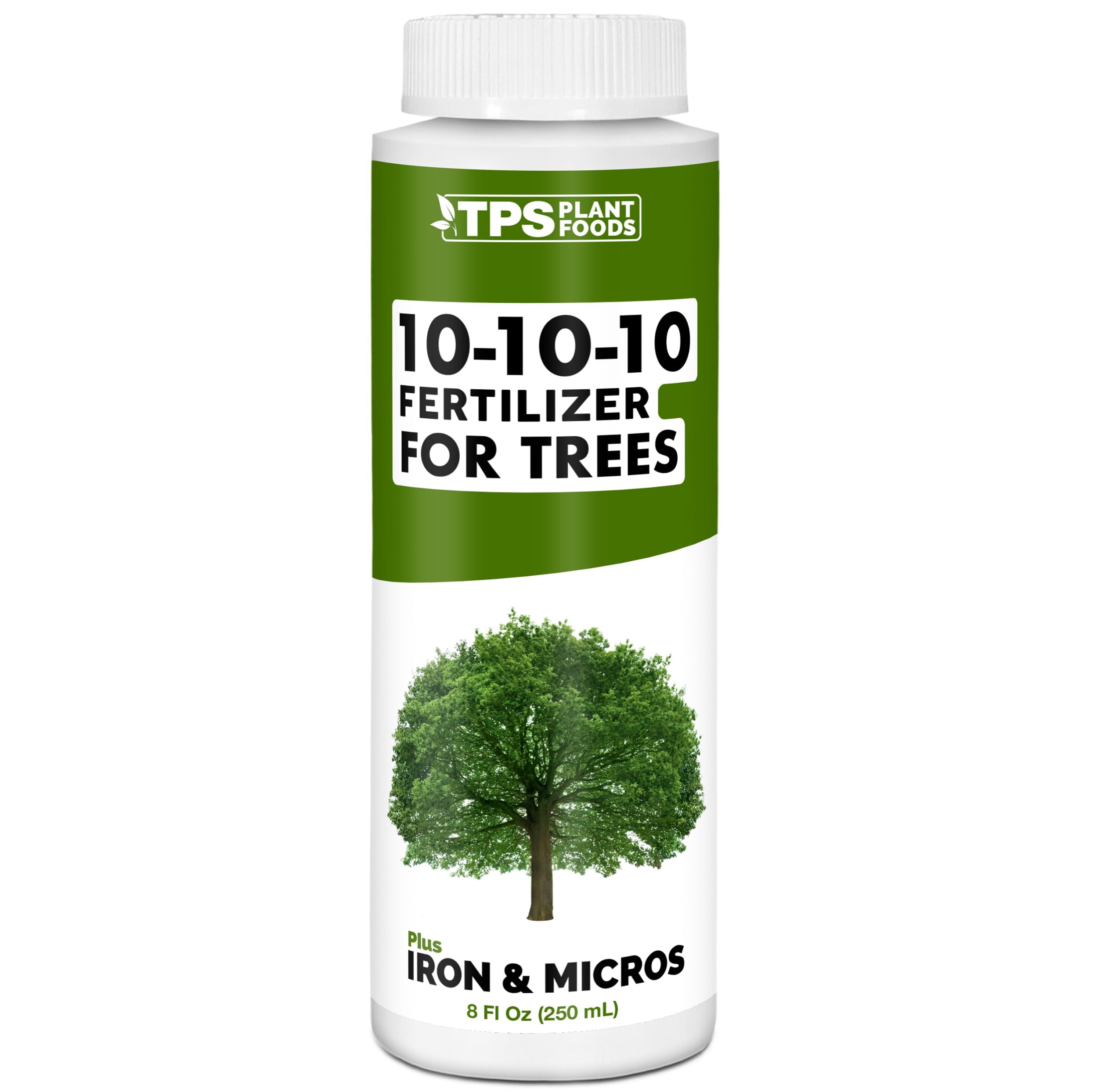 TPS NUTRIENTS Liquid 10-10-10 bottle ready for feeding trees and shrubs.