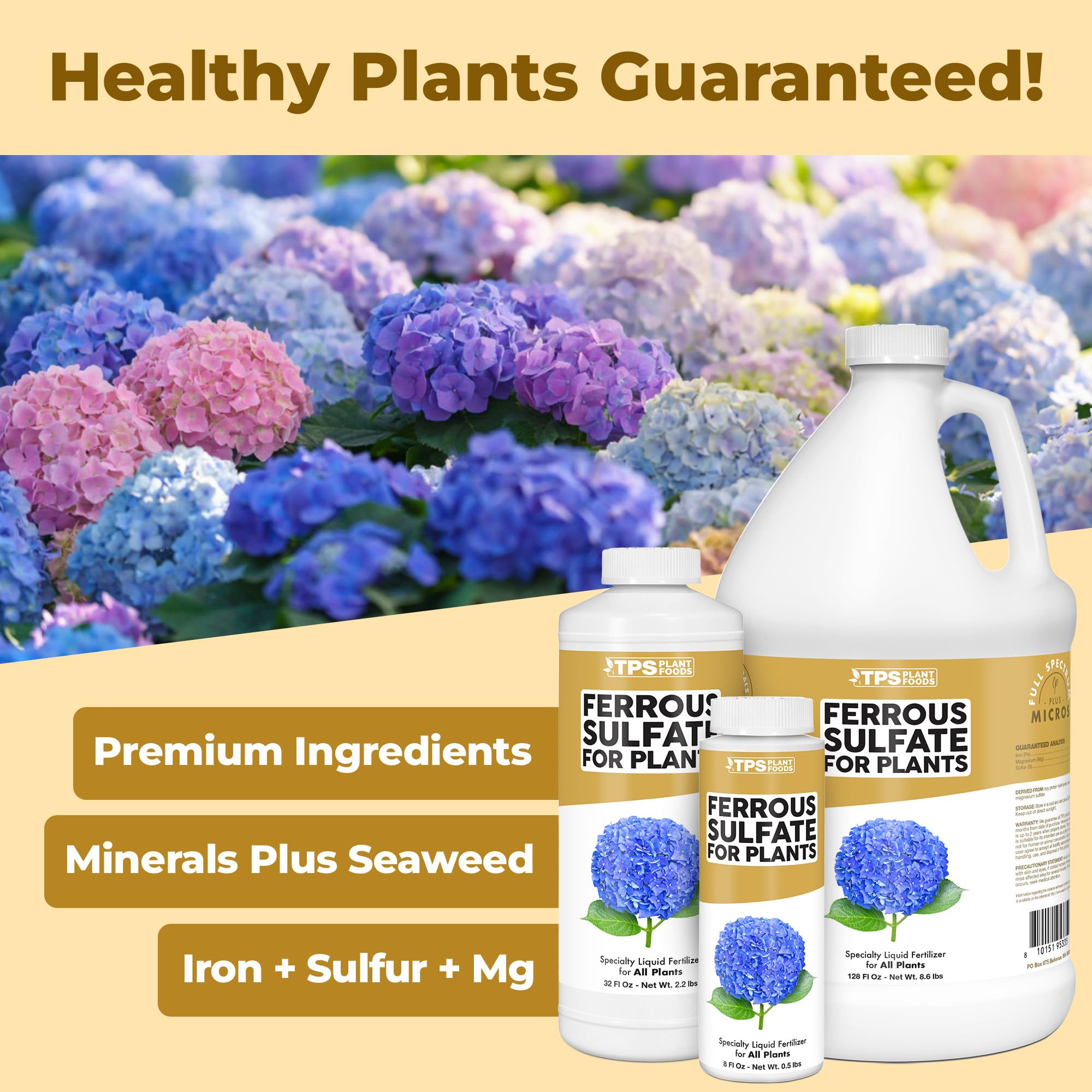 TPS NUTRIENTS Liquid iron application supports greener foliage after use.