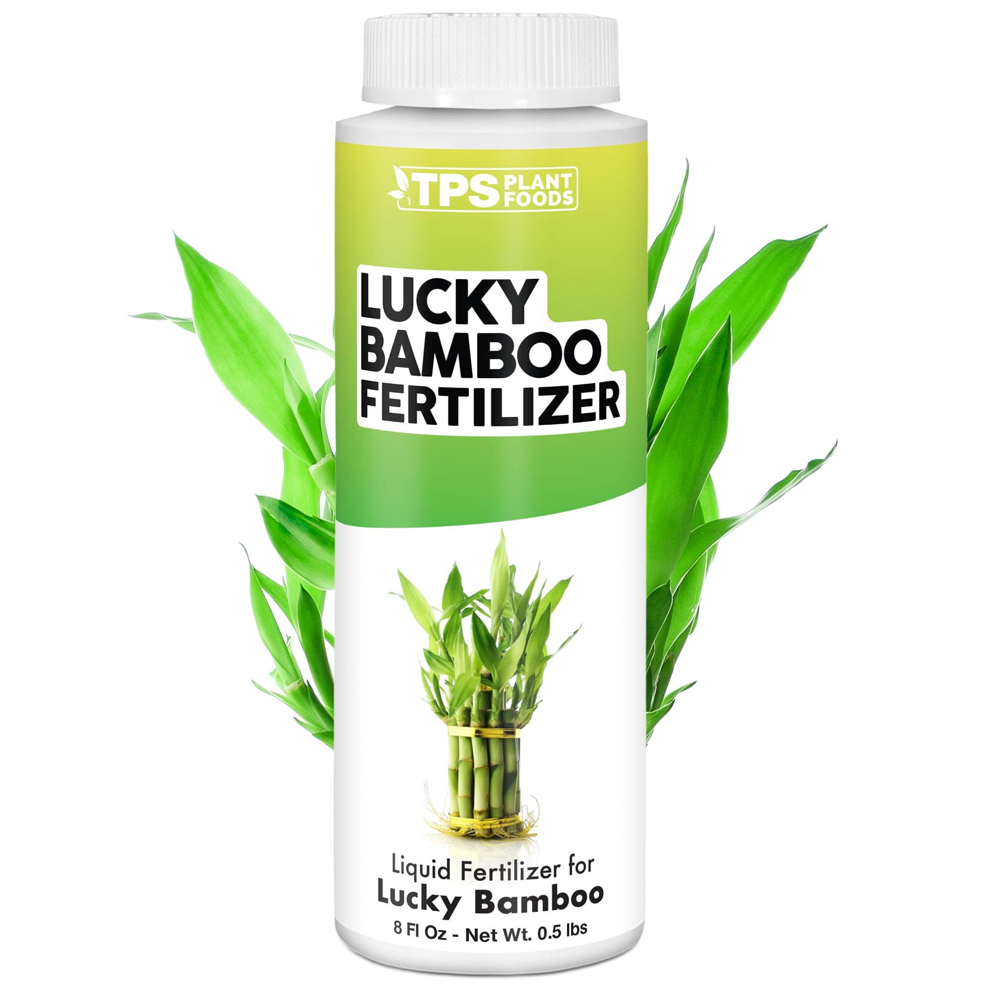TPS NUTRIENTS Lucky Bamboo Fertilizer bottle for thriving, greener stalks and steady growth.