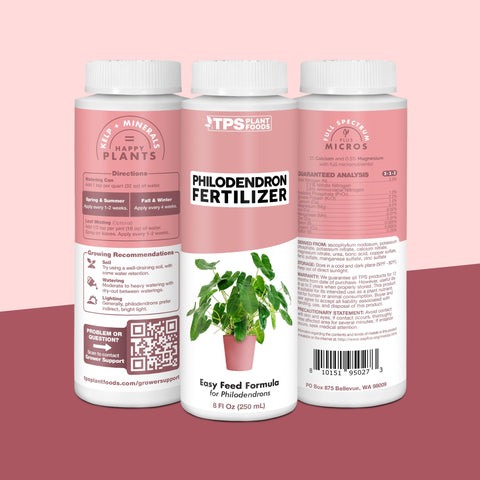 TPS NUTRIENTS Philodendron Fertilizer bottle, made in USA, ideal for home use.
