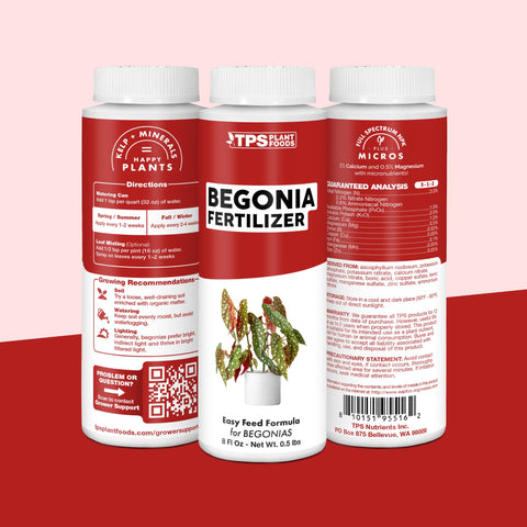 TPS NUTRIENTS Begonia Fertilizer bottle proudly made in USA.