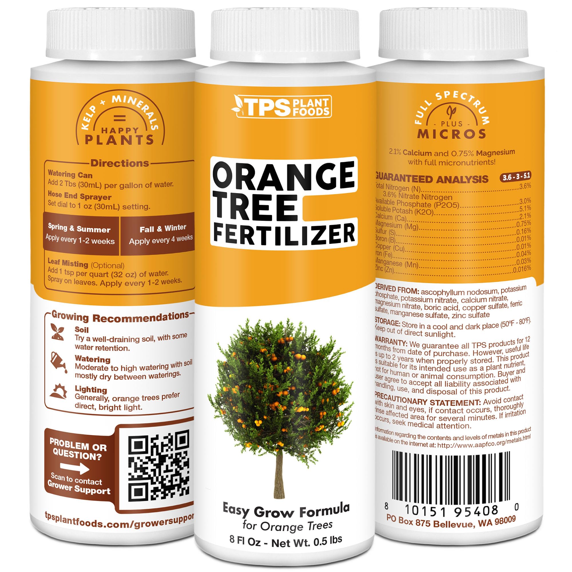 Made in USA TPS NUTRIENTS bottle with clear usage instructions on the label