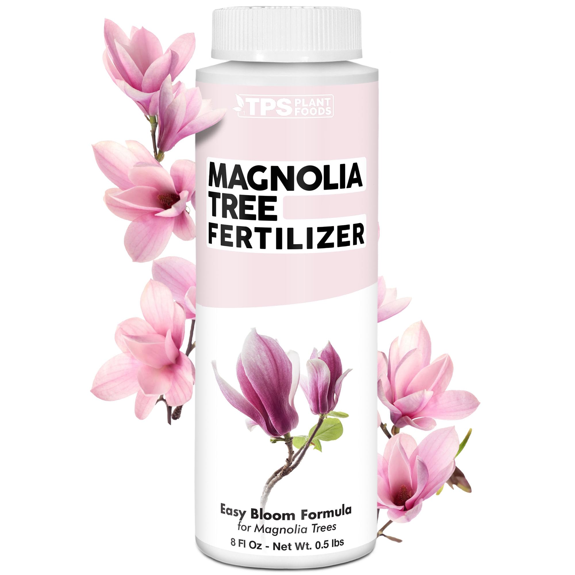 TPS NUTRIENTS Magnolia tree fertilizer bottle supports robust blooms and healthy growth.